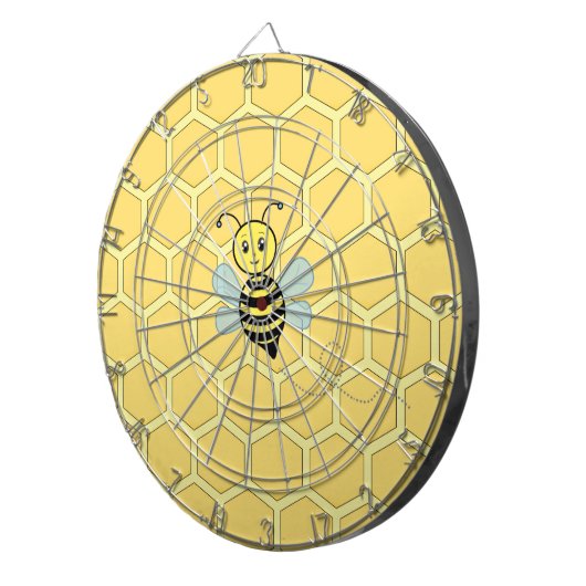 Honigbiene auf Honeycomb Dartscheibe (Vorderseite rechts)