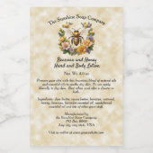 Honigbiene auf Imitaten Pergament Papier Kosmetikm Weinetikett (Einzelnes Label)