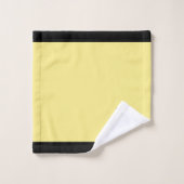 Honigbiene auf Schwarz-Gelb-Badehandtuch-Set Badhandtuch Set (Waschlappen)