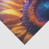 Honigbiene auf Sonnenblume Seidenpapier (Ausschnitt)