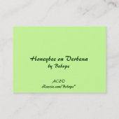 Honigbiene auf Verbene ATC Visitenkarte (Rückseite)