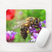 Honigbiene auf Verbene Mousepad (Mit Mouse)