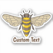 Honigbiene Aufkleber (Vorderseite)