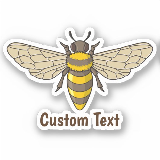 Honigbiene Aufkleber (Vorderseite)