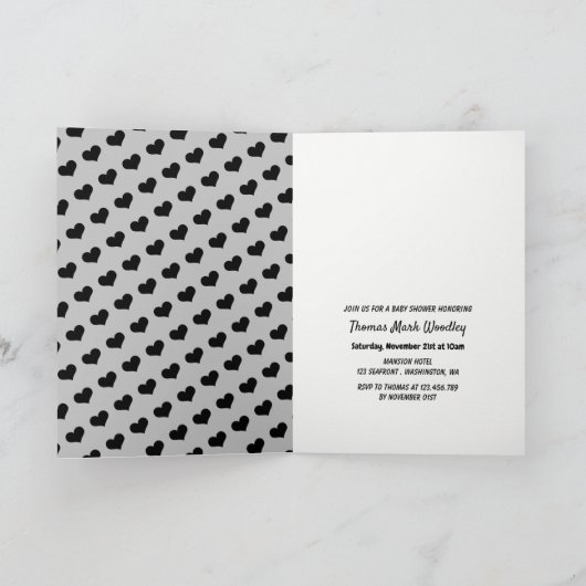 Honigbiene, Baby Dusche Einladung (Innenseite)