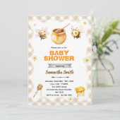 Honigbiene Baby Shower Einladung (Stehend Vorderseite)