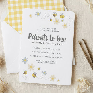 Honigbiene Baby Shower Einladung | Gingham & Gänse