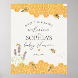 Honigbiene Babydusche Begrüßungspaket Poster