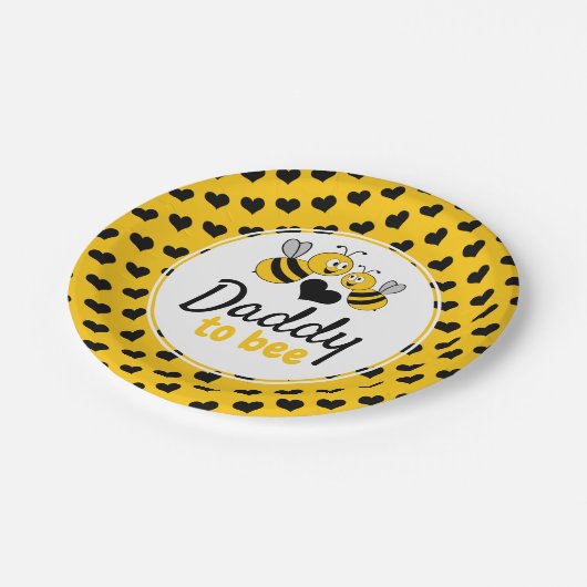 Honigbiene, Babydusche Pappteller (Schrägansicht)