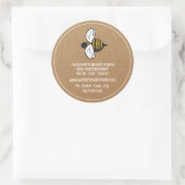 Honigbiene - Beeyard, Honey Farm Product Label Runder Aufkleber (Tasche)