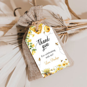 Honigbiene Blumen Geburtstag Baby Shower Geschenkanhänger