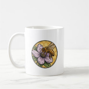Honigbiene Blüten Waben Illustration Kaffeetasse