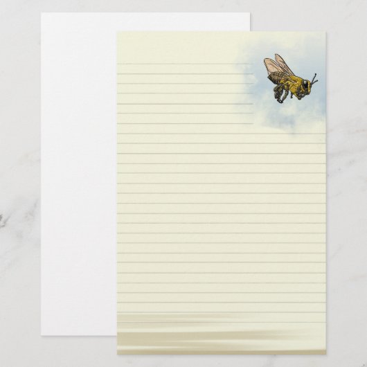Honigbiene Briefpapier (Vorne/Hinten)
