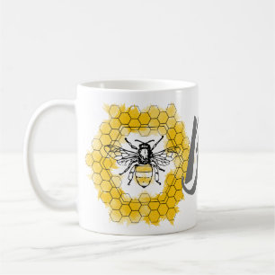 Honigbiene Bumblebee trendiger Sommer und Frühlin Kaffeetasse