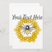 Honigbiene Bumblebee trendy Sommer und Frühling Einladung (Vorne/Hinten)
