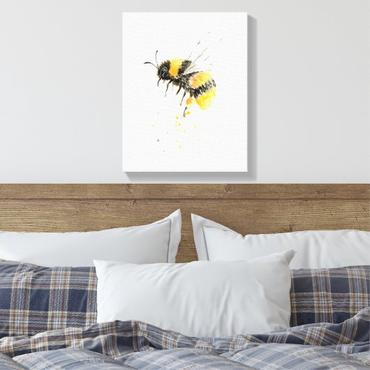 Honigbiene Canvas Print Leinwanddruck (Insitu (Schlafzimmer))