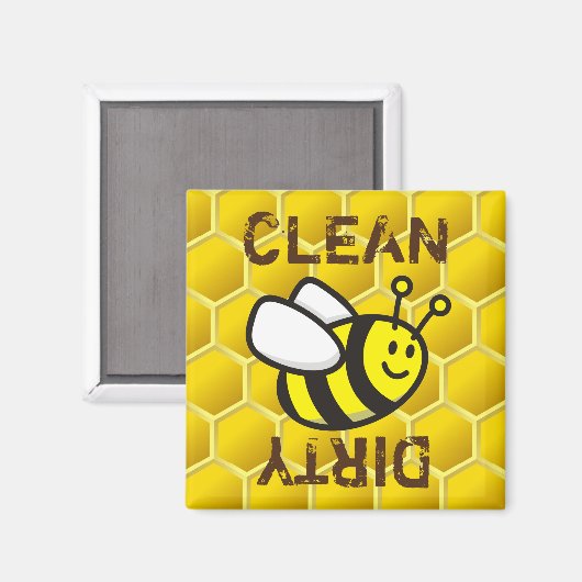 Honigbiene Cartoon Magnet (Vorderseite/Rückseite)