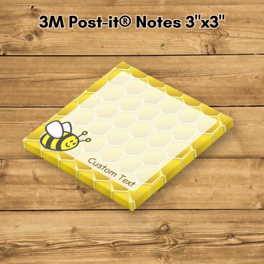 Honigbiene Cartoon Post-it Klebezettel