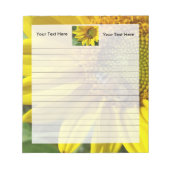 Honigbiene der Gelbblüte Notizblock (Vorderseite)