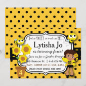 Honigbiene Einladung (Vorne/Hinten)