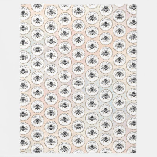 Honigbiene Fleecedecke (Vorderseite)