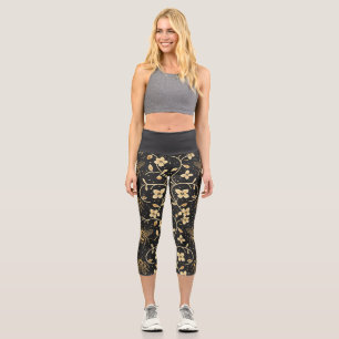 Honigbiene Floral Capri Leggings