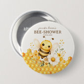 Honigbiene Geburtstag Baby  Button (Vorne & Hinten)