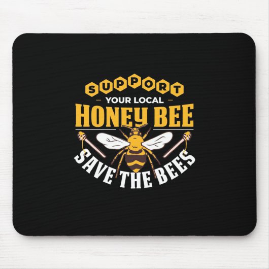 Honigbiene Gerettet Mousepad (Vorne)