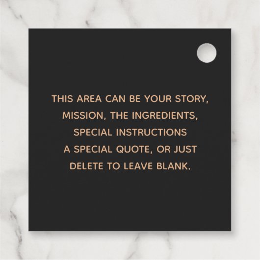 Honigbiene Geschenkanhänger (Rückseite)