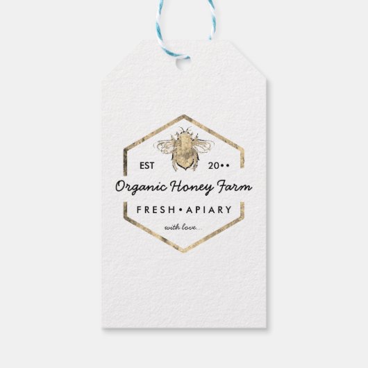 Honigbiene Geschenkanhänger (Rückseite)