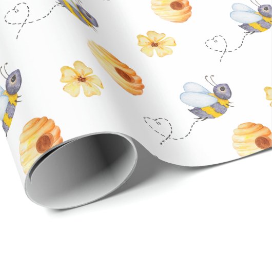Honigbiene Geschenkpapier (Rolleneckpunkt)