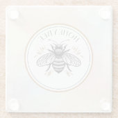 Honigbiene Glasuntersetzer (Rückseite)