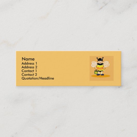 Honigbiene glücklich mini visitenkarte (Vorderseite)