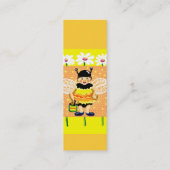 Honigbiene glücklich mini visitenkarte (Rückseite)