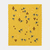 Honigbiene Golden Honeycomb Queen Bee Fleecedecke (Vorderseite)