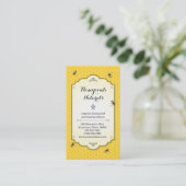 Honigbiene handgemacht visitenkarte (Stehend Vorderseite)