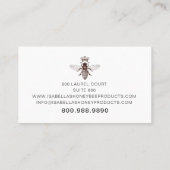 Honigbiene Herz Skincare Gold Foil auf weißem Buse Visitenkarte (Rückseite)