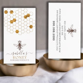 Honigbiene Herz Skincare Gold Foil auf weißem Buse Visitenkarte