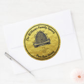 Honigbiene Honey Imitate Gold Jar Apiary Label | H Runder Aufkleber (Umschlag)
