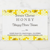 Honigbiene Honeycomb Editable 3" x 2" Food Label Lebensmitteletikett (Einzelnes Label)