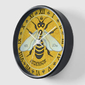 Honigbiene Honeycomb French Bee Bumblebee Custom Uhr (Winkel)
