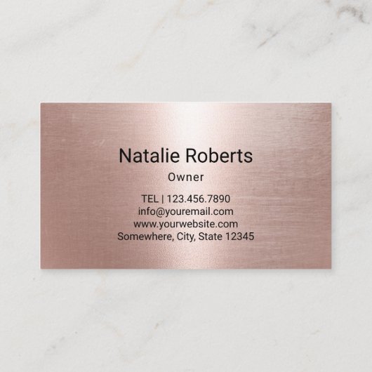 Honigbiene Honigwabenrübe Rose Gold Visitenkarte (Rückseite)