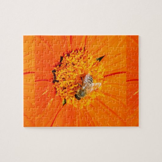 Honigbiene im Orangenpuzzle Puzzle (Horizontal)