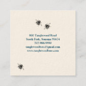 Honigbiene-Imker-Apiary-Flora-Squash Quadratische Visitenkarte (Rückseite)