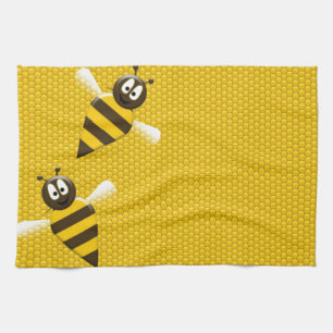 Honigbiene in Honeycomb Handtuch