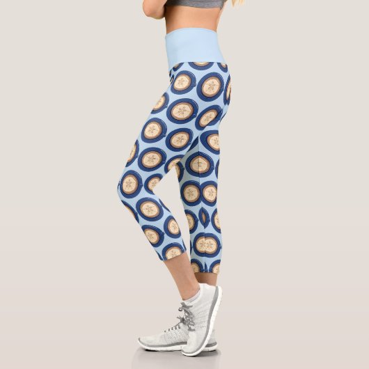 Honigbiene Kaffee Latte Capri Leggings (Links)