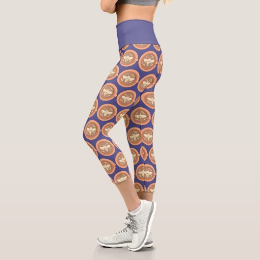 Honigbiene Kaffee Latte Capri Leggings (Links)