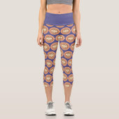 Honigbiene Kaffee Latte Capri Leggings (Vorderseite)