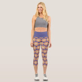 Honigbiene Kaffee Latte Capri Leggings (Vorderseite)