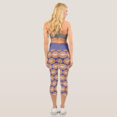 Honigbiene Kaffee Latte Capri Leggings (Rückseite)
